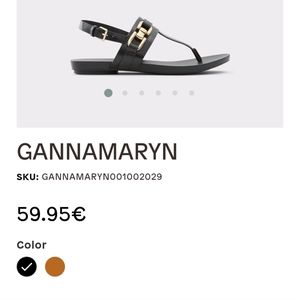 Aldo black sling back sandal